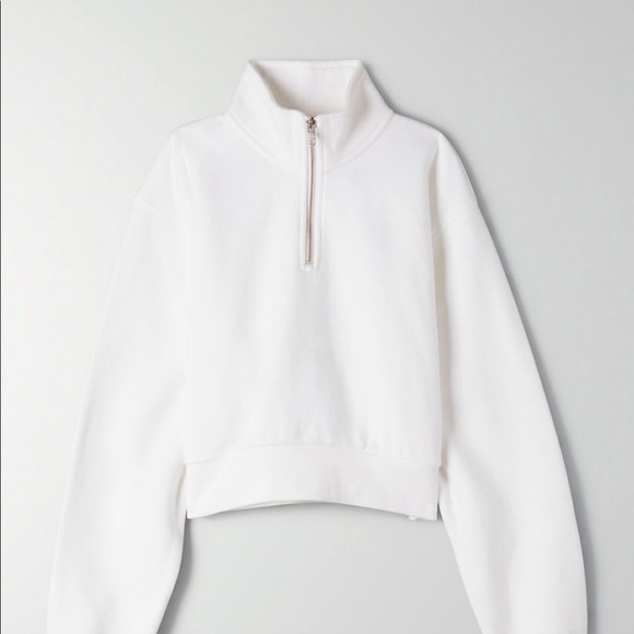 Aritzia Sweaters - TNA quarter zip crop sweatshirt